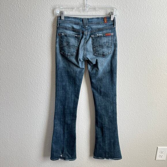 7 For all Mankind Y2K The Rocker Low Rise Bootcut Jeans Women's 25 Flare Denim - Picture 3 of 6